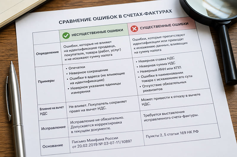 Сохраните эту таблицу - пригодится при проверке входящих документов